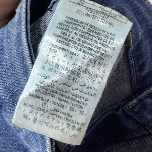 GUESS NWT - Sz 24 - invasion wash high low denim longette skirt distressed - Picture 10 of 13